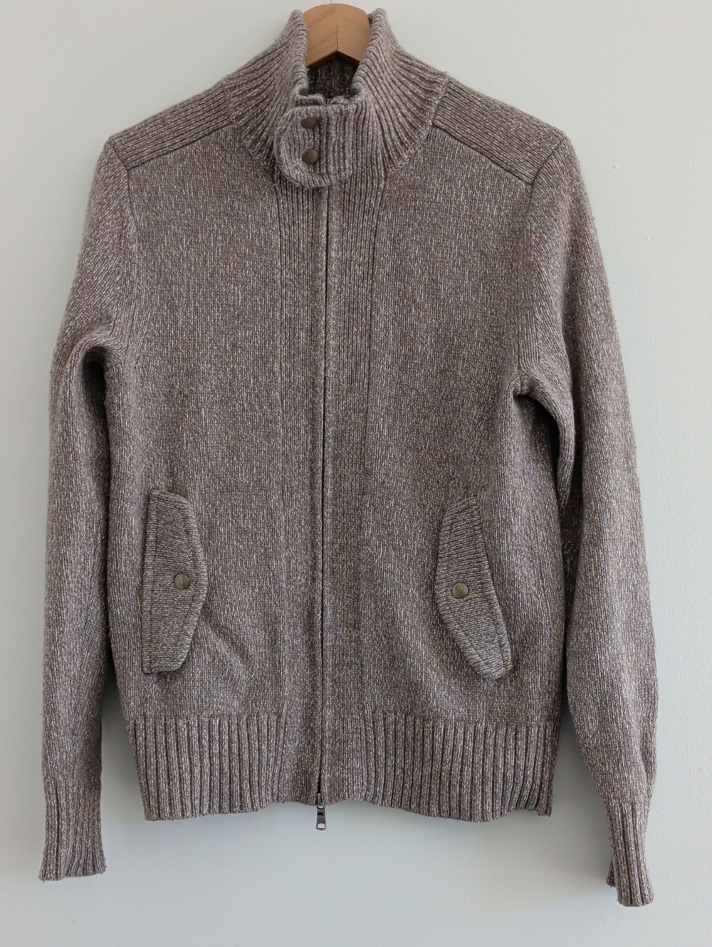 Banana Republic Wool Blend Zip-Up Knit Sweater Jacket S